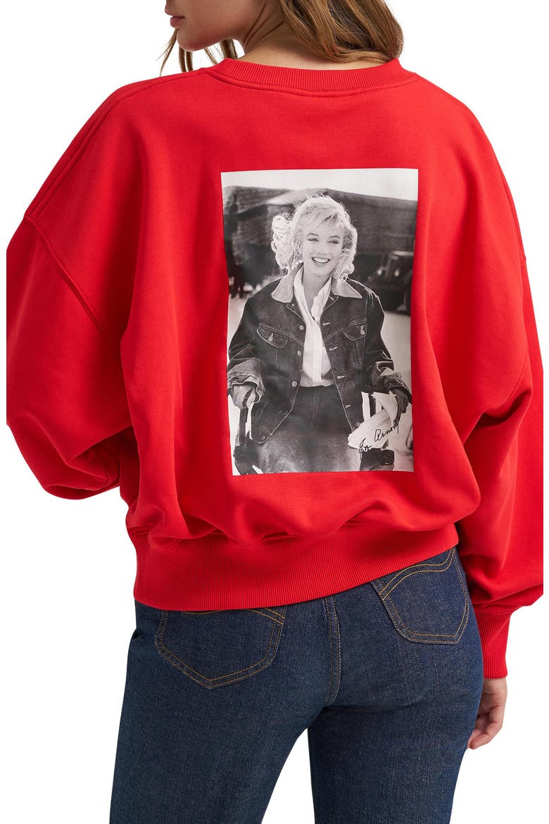 Graphic Crewneck Sweatshirt, Alternate, color, HIGH RISK RED