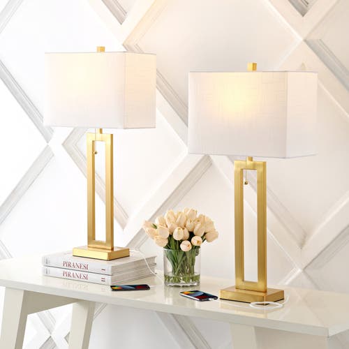 Jonathan Y Sabrina Table Lamp In Brass Gold