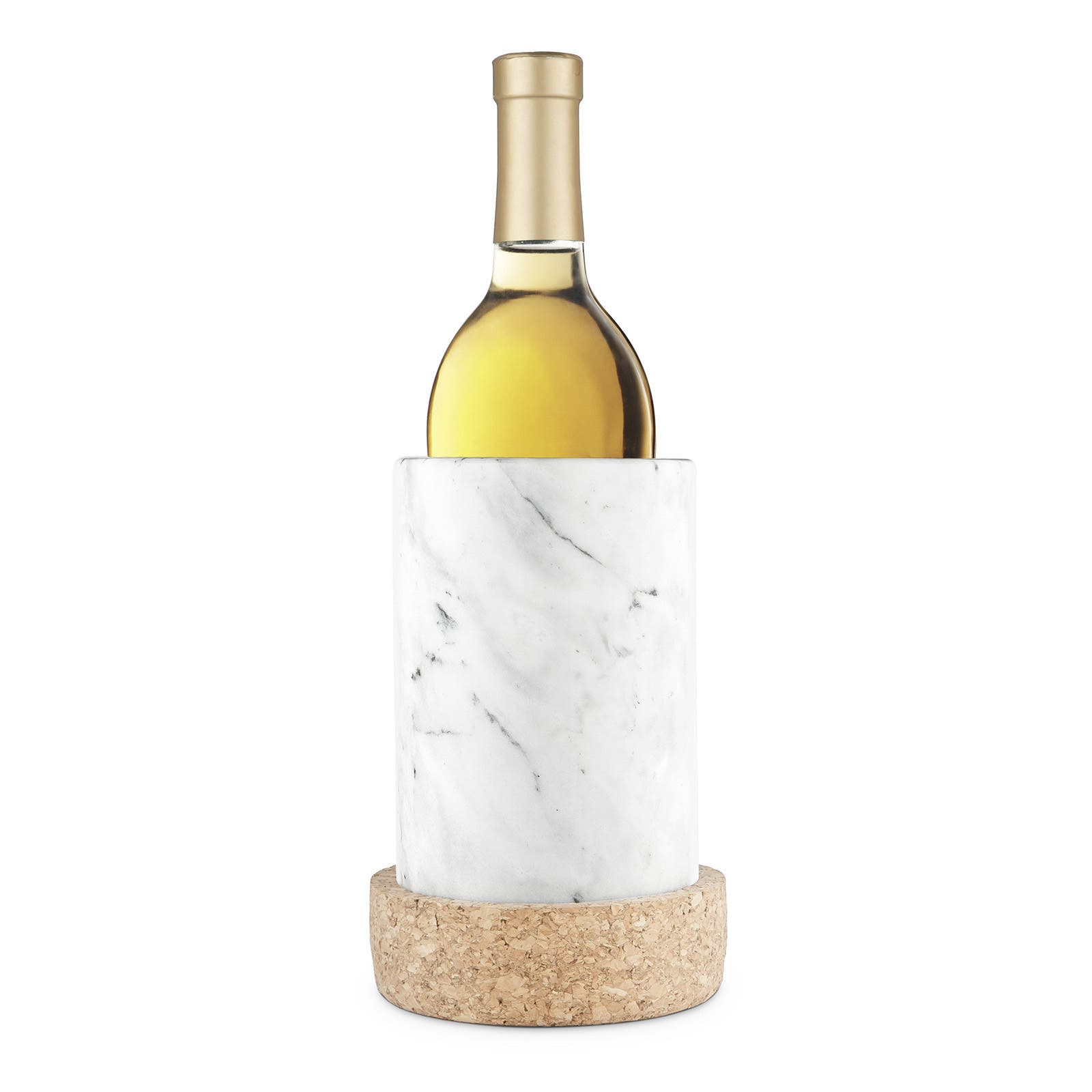 FINAL TOUCH Marble & Cork Wine Chiller - Clear, One Size
