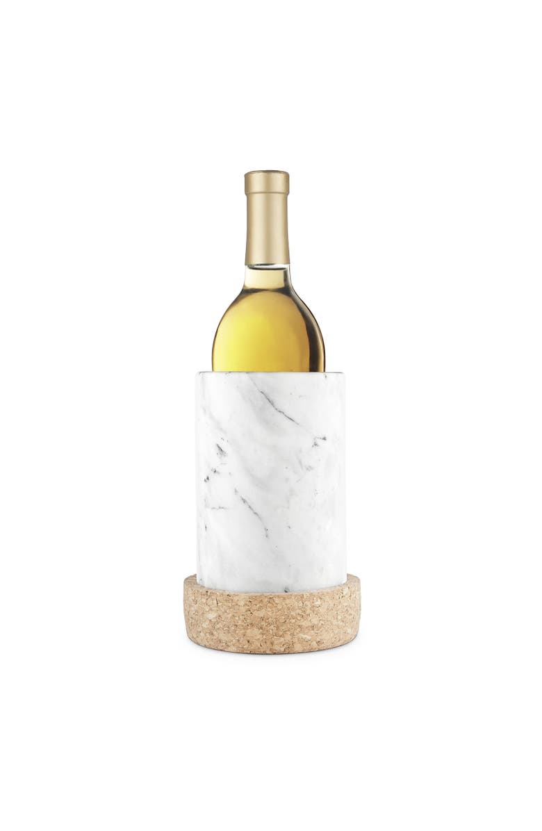 FINAL TOUCH Marble & Cork Wine Chiller, Main, color, Clear