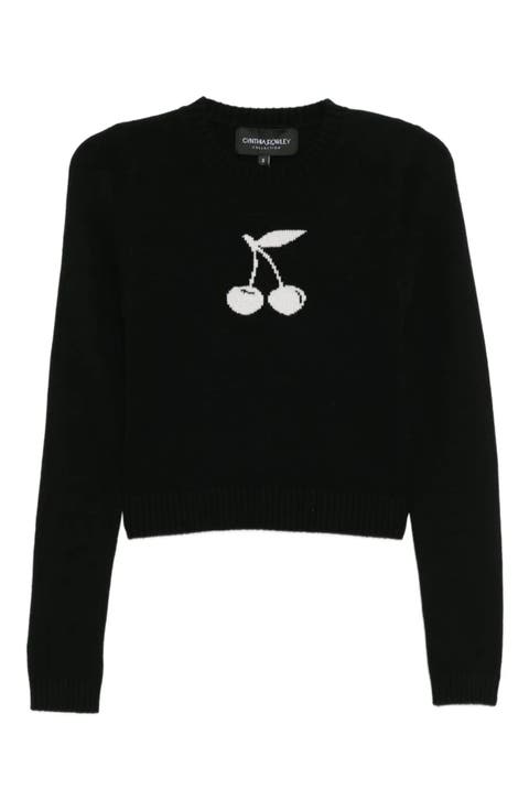 Intarsia Cropped Sweater
