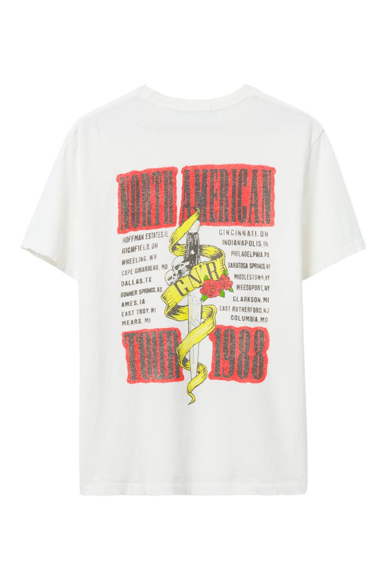 Guns N' Roses North American Tour Cotton Graphic T-Shirt, Alternate, color, VINTAGE WHITE