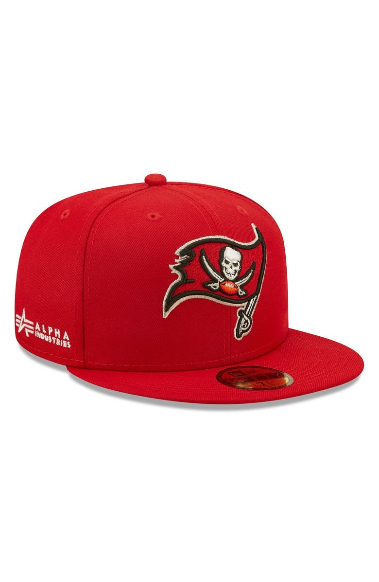 New Era x Alpha Industries Men's New Era x Alpha Industries Scarlet Tampa Bay Buccaneers Alpha 59FIFTY Fitted Hat, Main, color, Scarlet