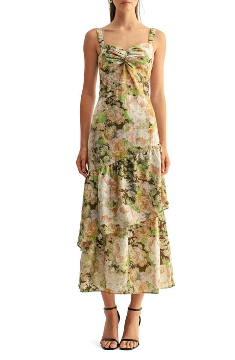 Kaya Ruffle Tiered Midi Sundress