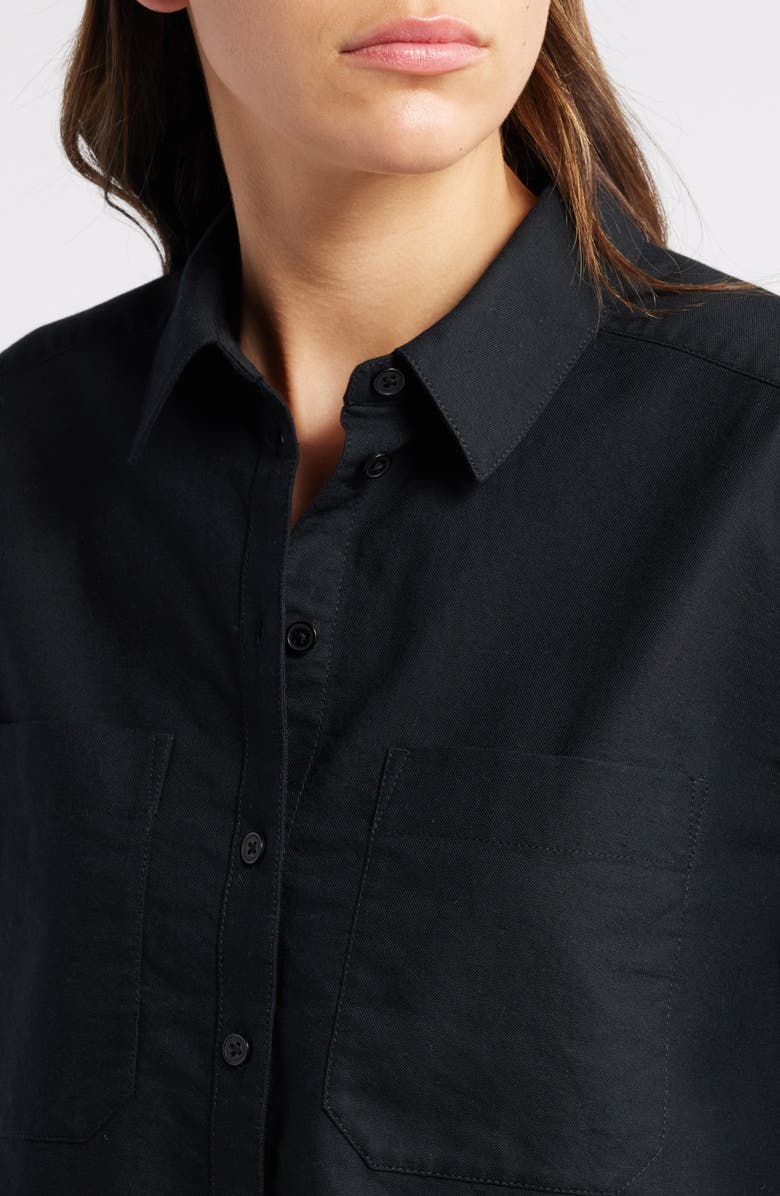 Treasure & Bond Boxy Oxford Button-Up Shirt, Alternate, color, Black