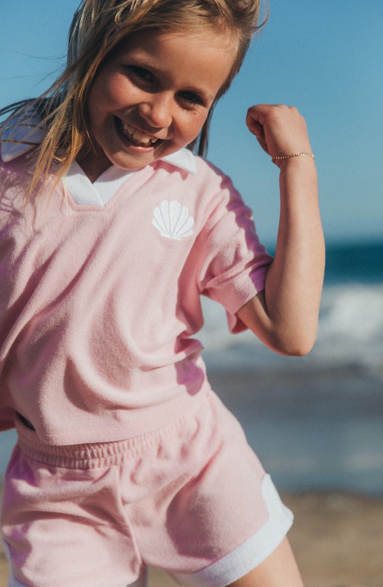 Feather 4 Arrow Kids' Shell Embroidered Terry Polo, Alternate, color, 