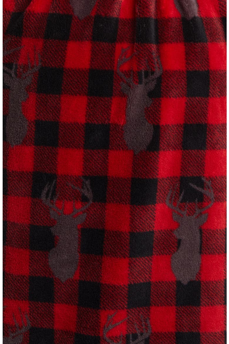 Chalet Chic Fleece Robe, Alternate, color, RED DEER