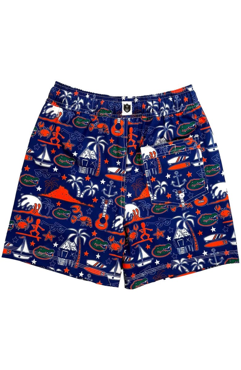 Wes & Willy Youth Wes & Willy Royal Florida Gators Luau Swim Trunks, Alternate, color, 