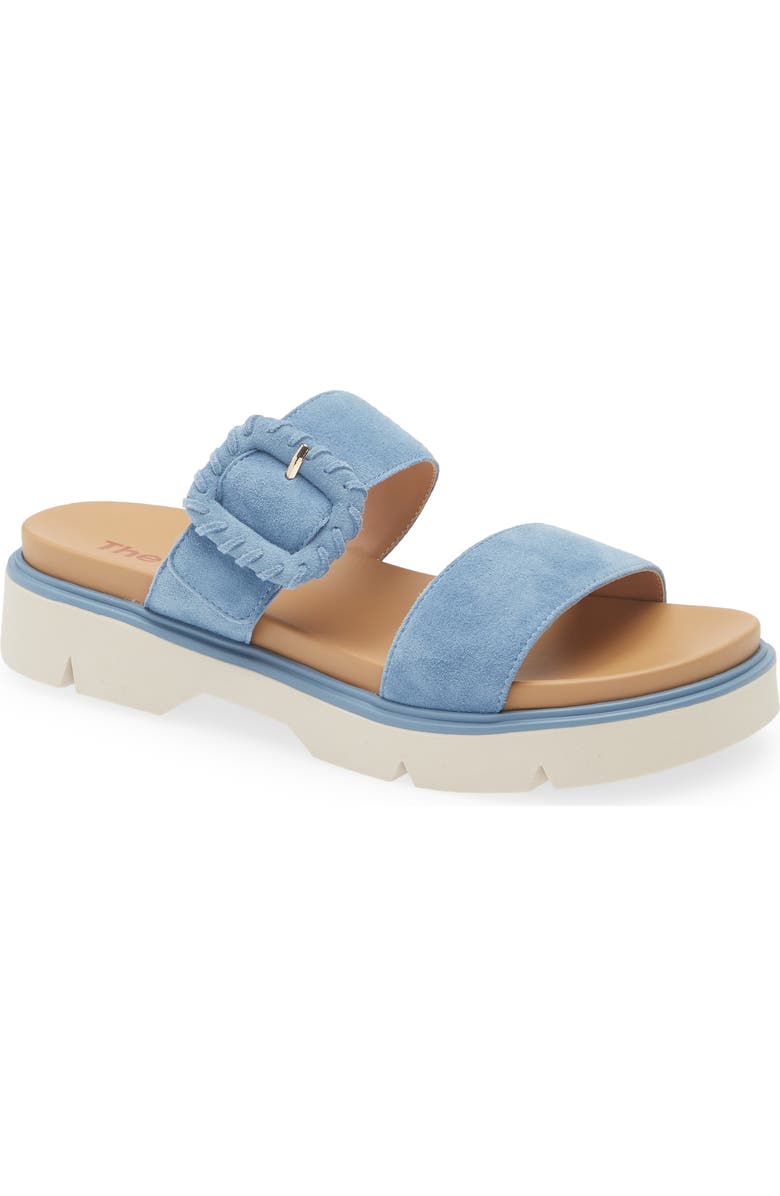 The FLEXX Atena Platform Slide Sandal, Main, color, Sugar Camoscio
