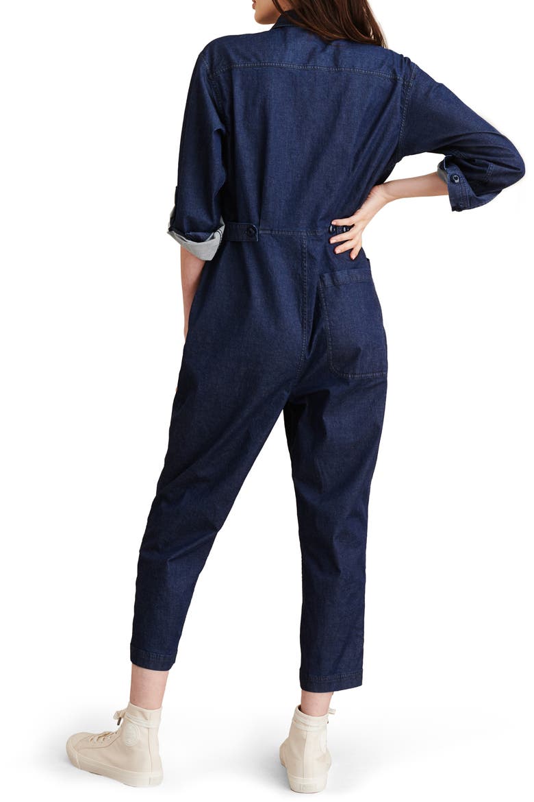 Long Sleeve Chambray Jumpsuit, Alternate, color, INDIGO