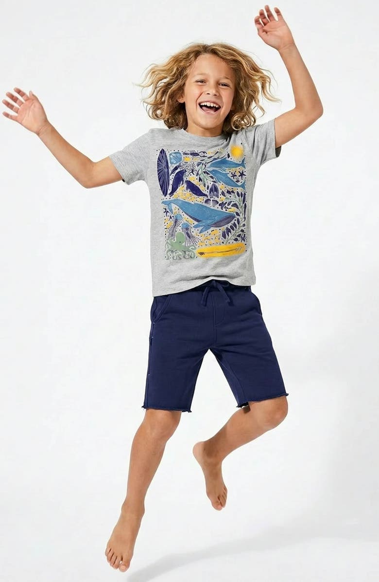 Mightly Organic Cotton Boys Grahic T-Shirt, Alternate, color, Ocean Commotion
