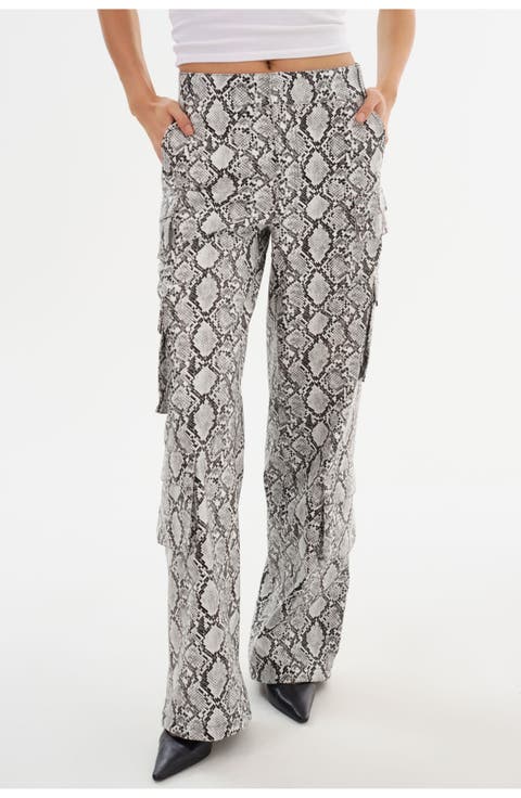 Bobbi | Faux Leather Cargo Pants