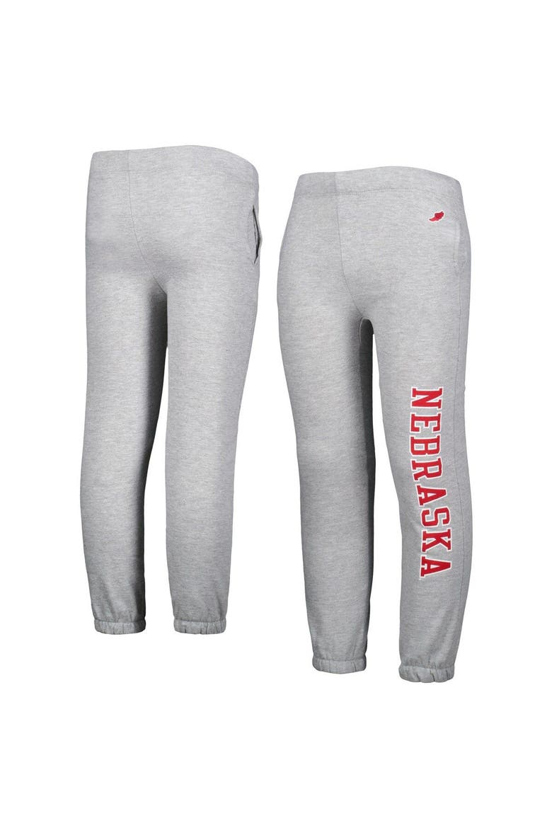 Youth League Collegiate Wear Heather Gray Nebraska Huskers Essential Pants, Main, color, Heather Gray