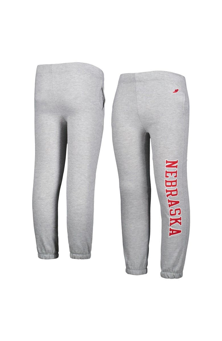 LEAGUE COLLEGIATE WEAR Youth League Collegiate Wear Heather Gray Nebraska Huskers Essential Pants, Main, color, Heather Gray