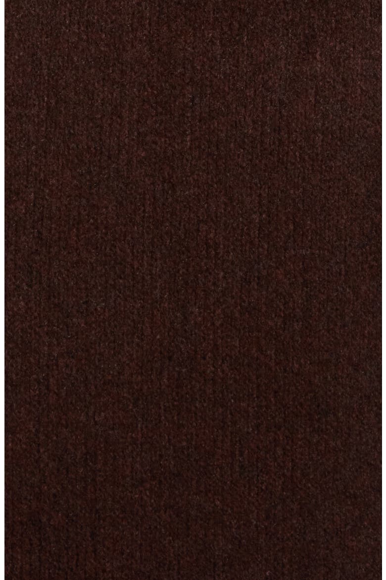 Ribbed Scalloped Edge Scarf, Main, color, CHOCOLATE BROWN