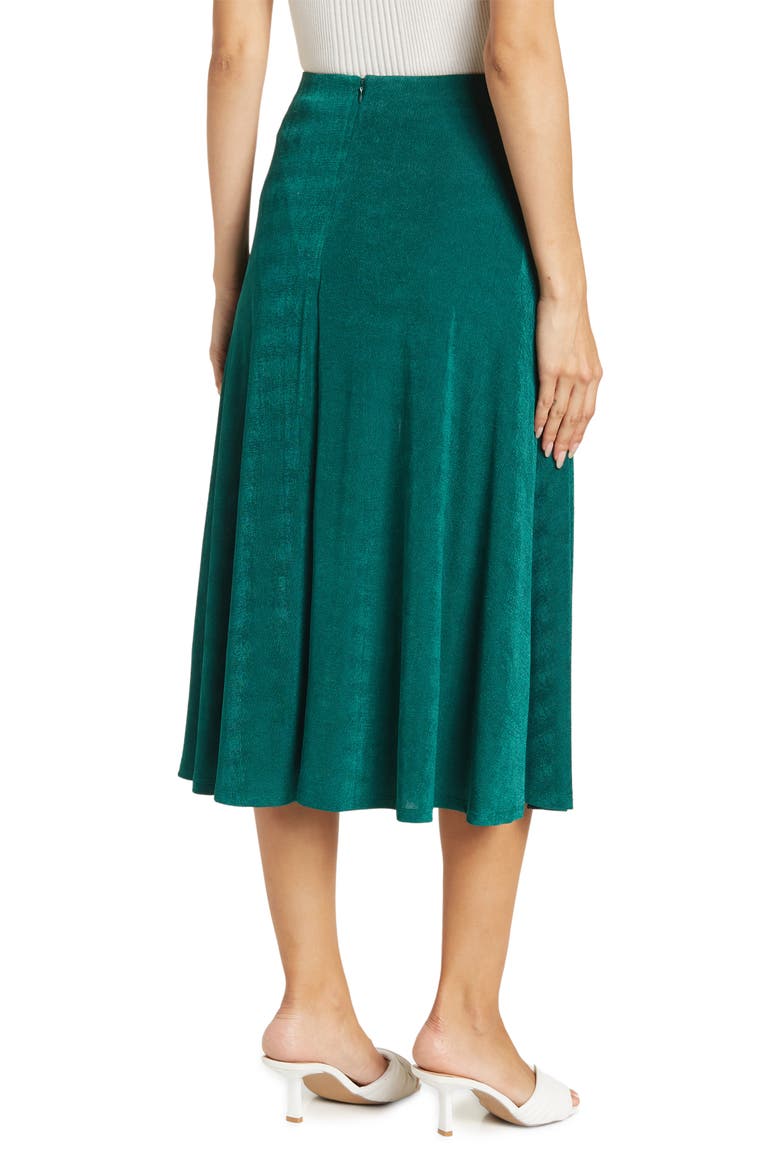 Side Slit Midi Skirt, Alternate, color, EMERALD