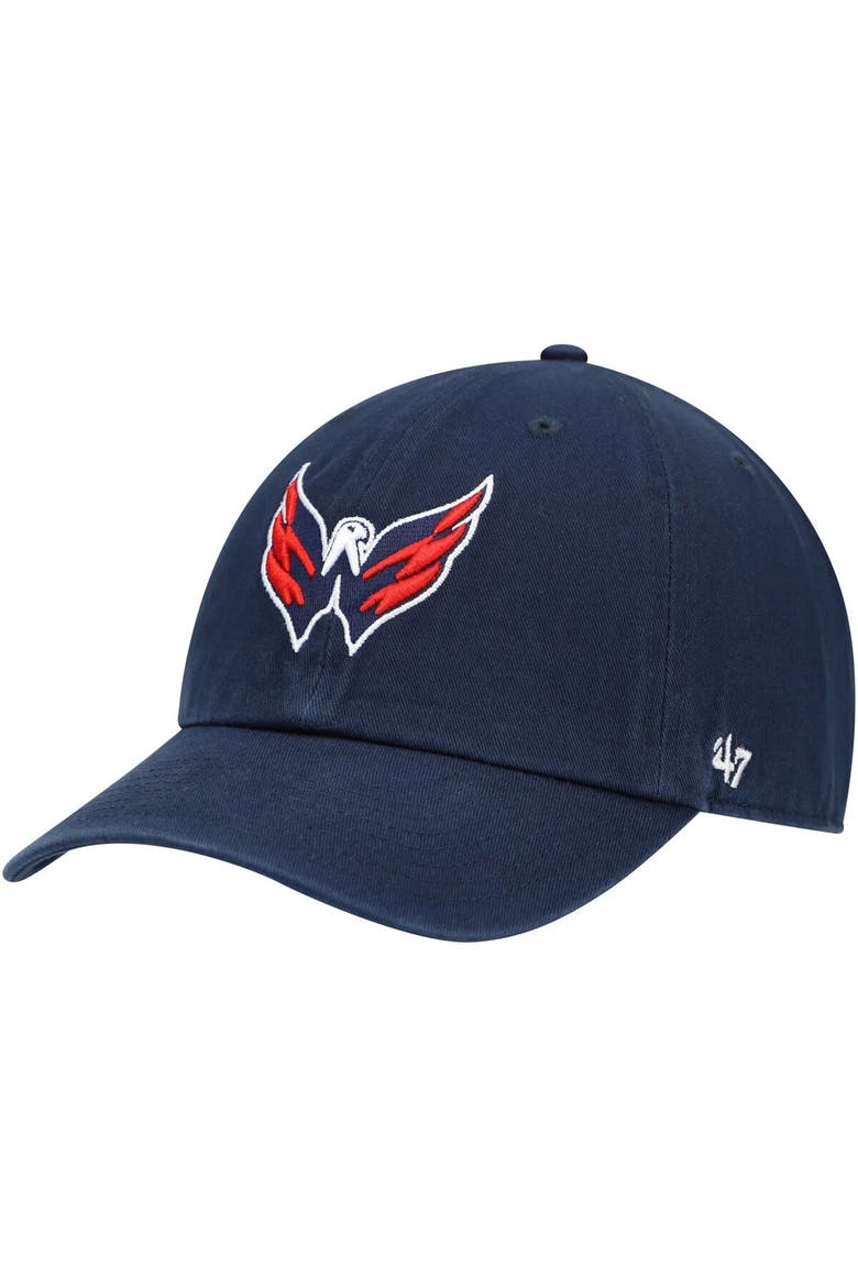 Men's '47 Navy Washington Capitals Eagle Clean Up Adjustable Hat, Main, color, Navy
