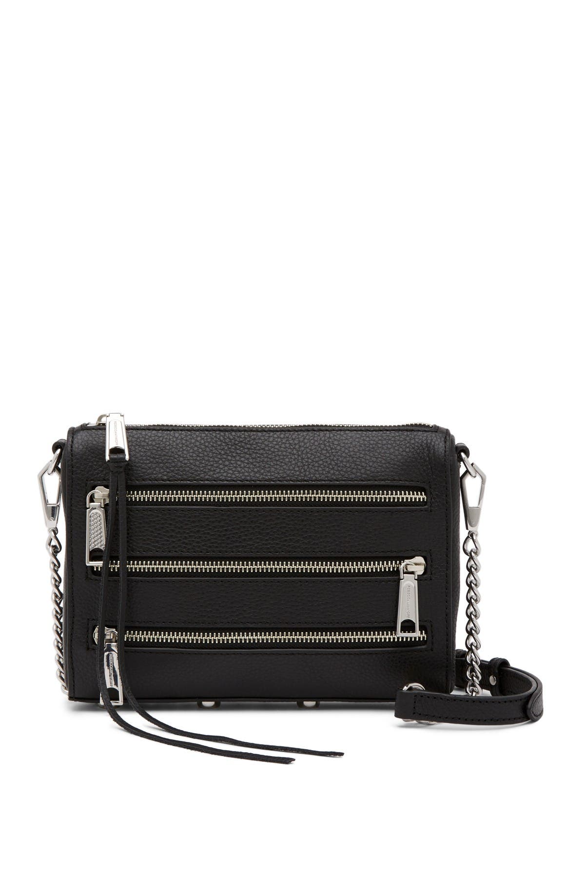 Rebecca Minkoff Panama Mini 5 Zip Leather Crossbody, Main, color, 