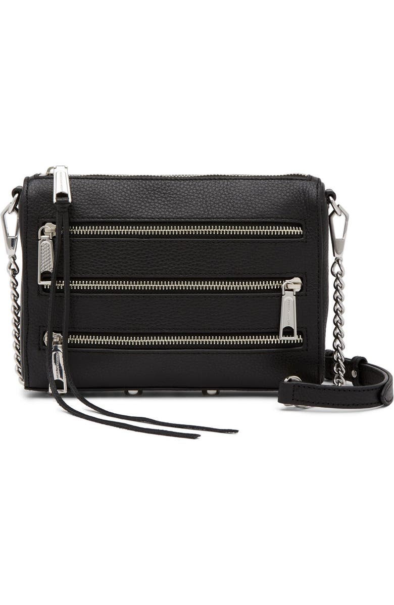 Rebecca Minkoff Panama Mini 5 Zip Leather Crossbody, Main, color,