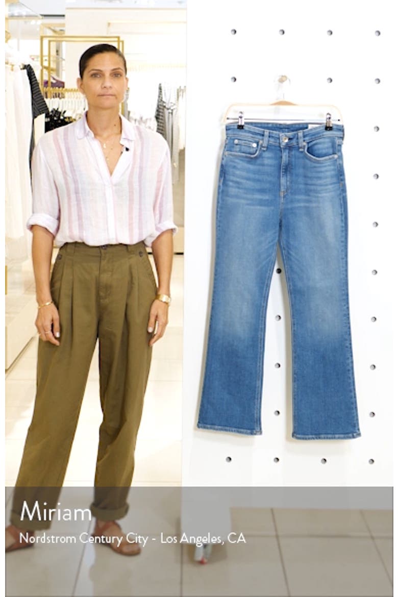 Nina High Waist Ankle Flare Jeans video