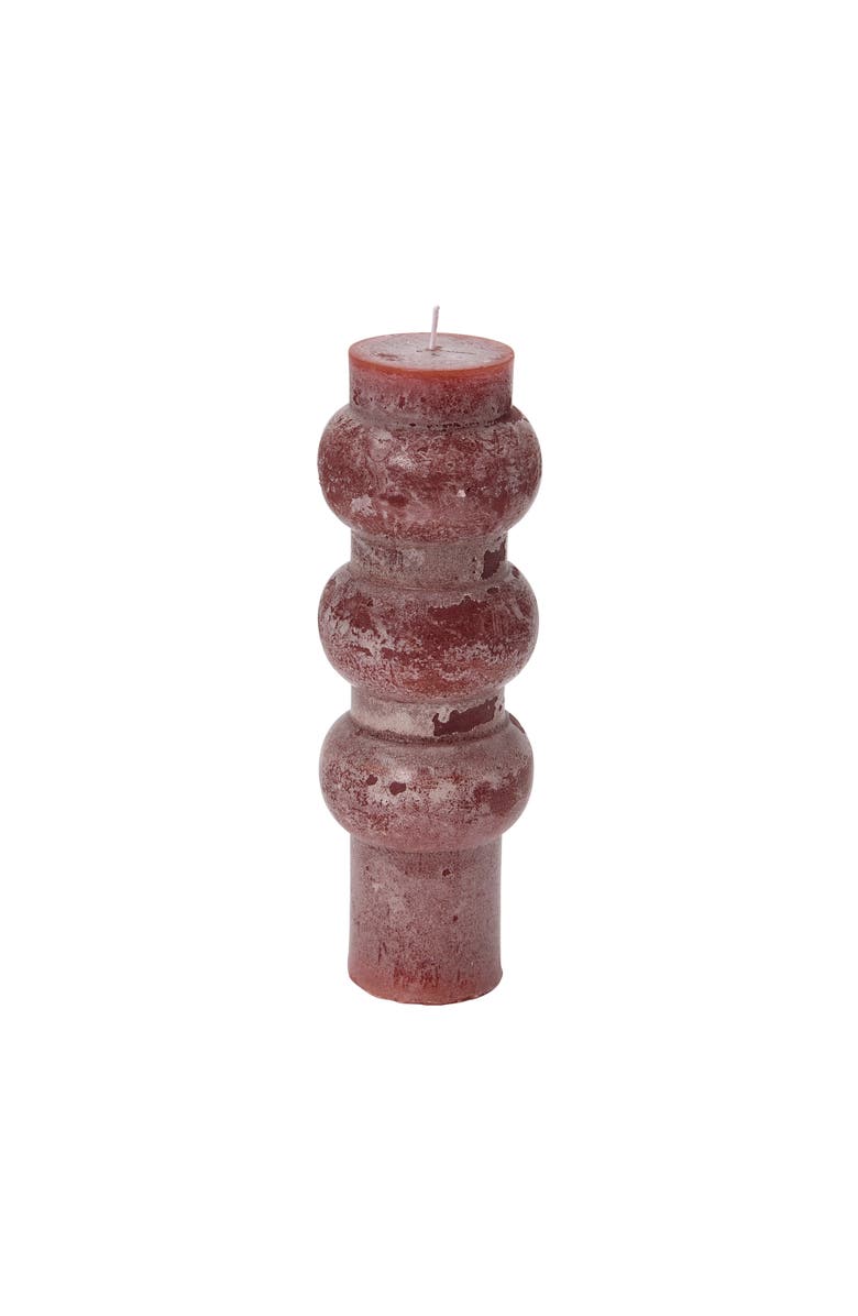 Storied Home Unscented Pillar Candle, Main, color, Red