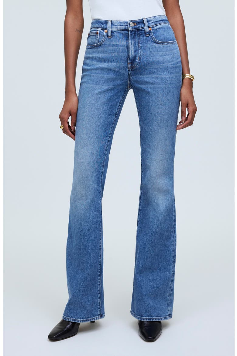 Flea Market High Waist Flare Jeans, Main, color, AMARETTO WASH