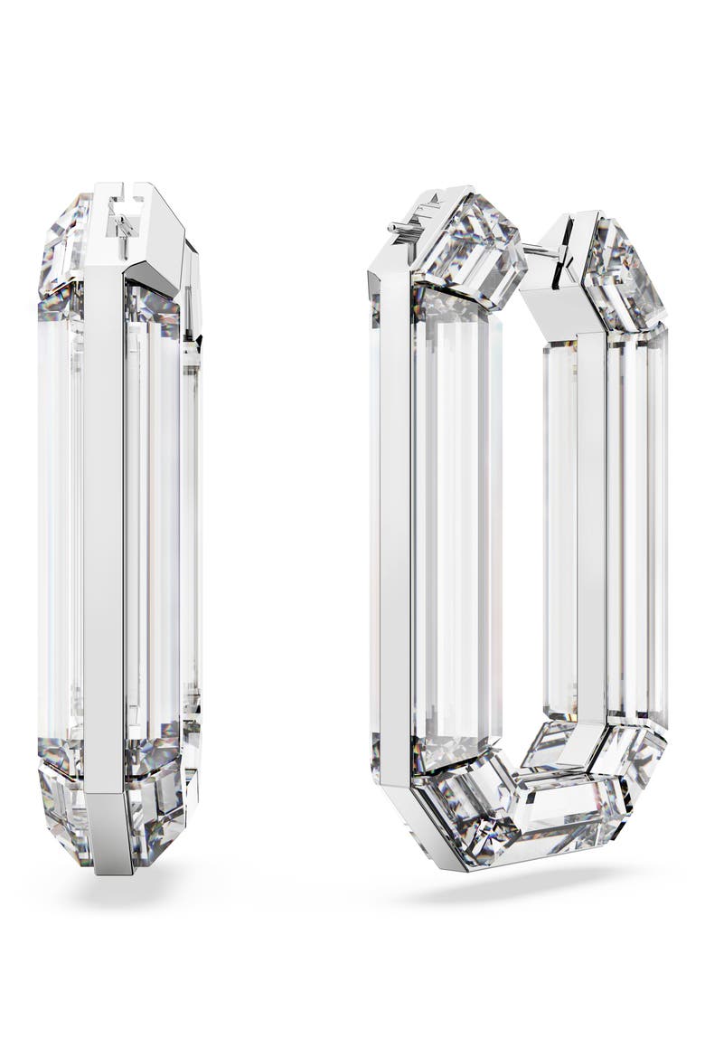 Lucent Hoop Earrings, Alternate, color, CLEAR