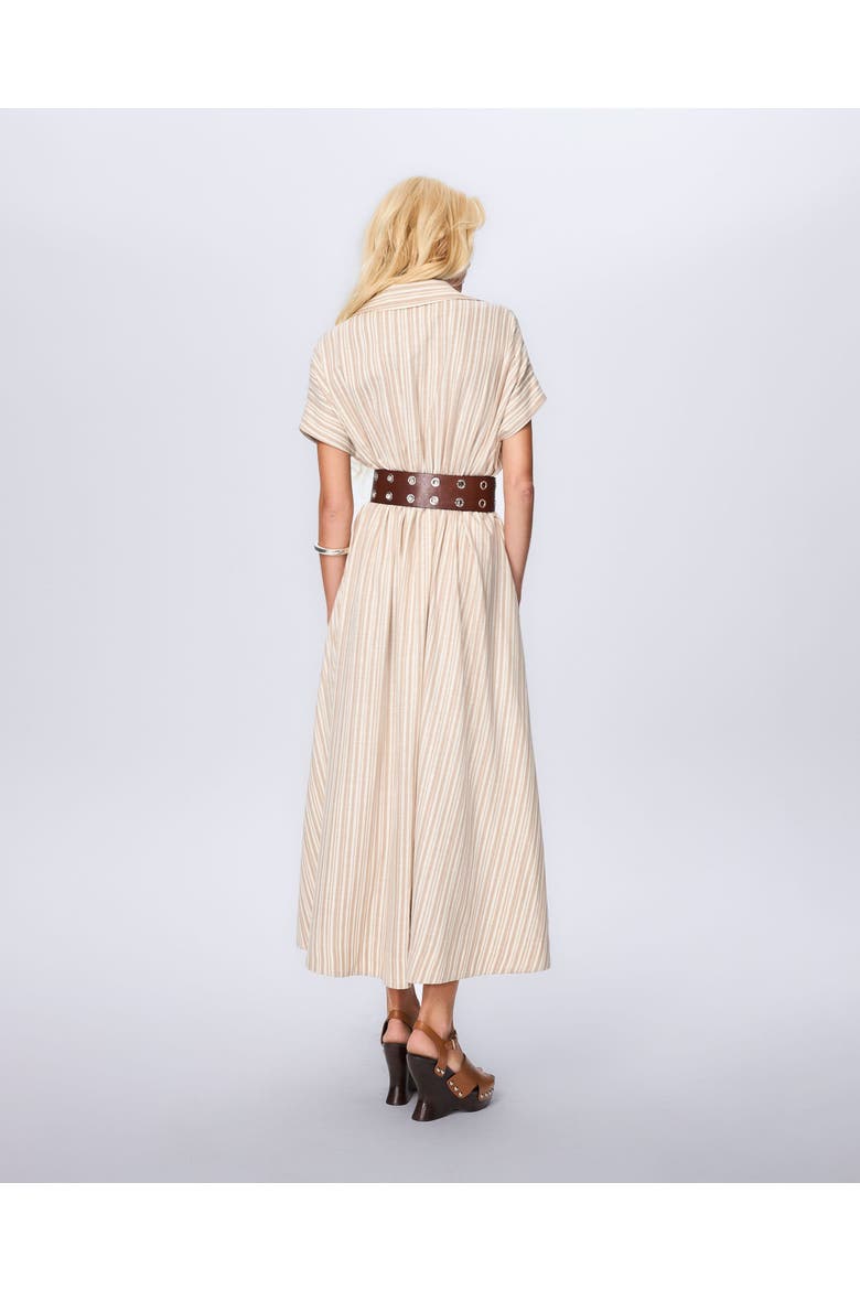Astraea Lurex Belted Maxi Dress, Alternate, color, Sand