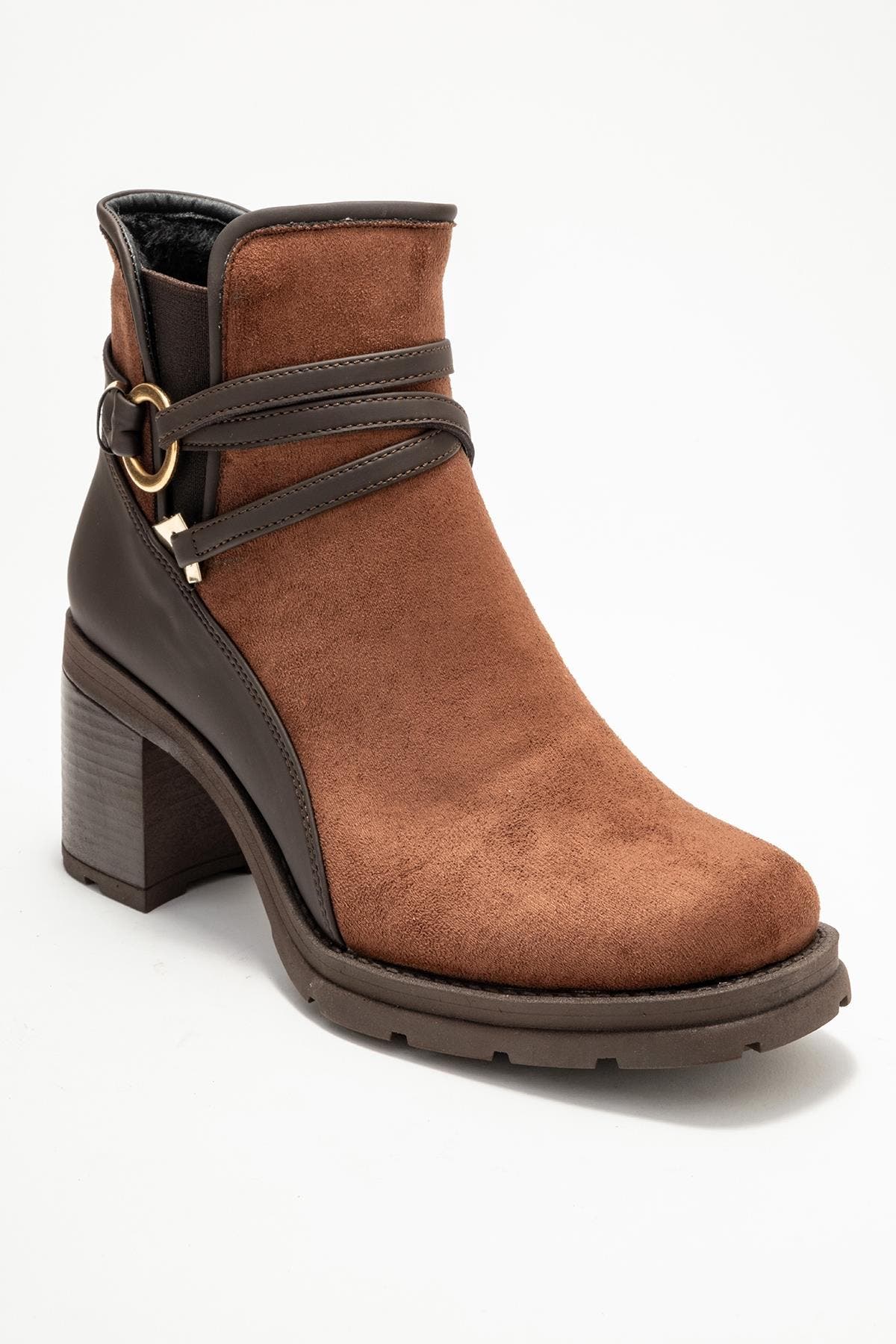 Prologue Shoes Wern Block Heel Ankle Boot, Alternate, color, Brown Suede