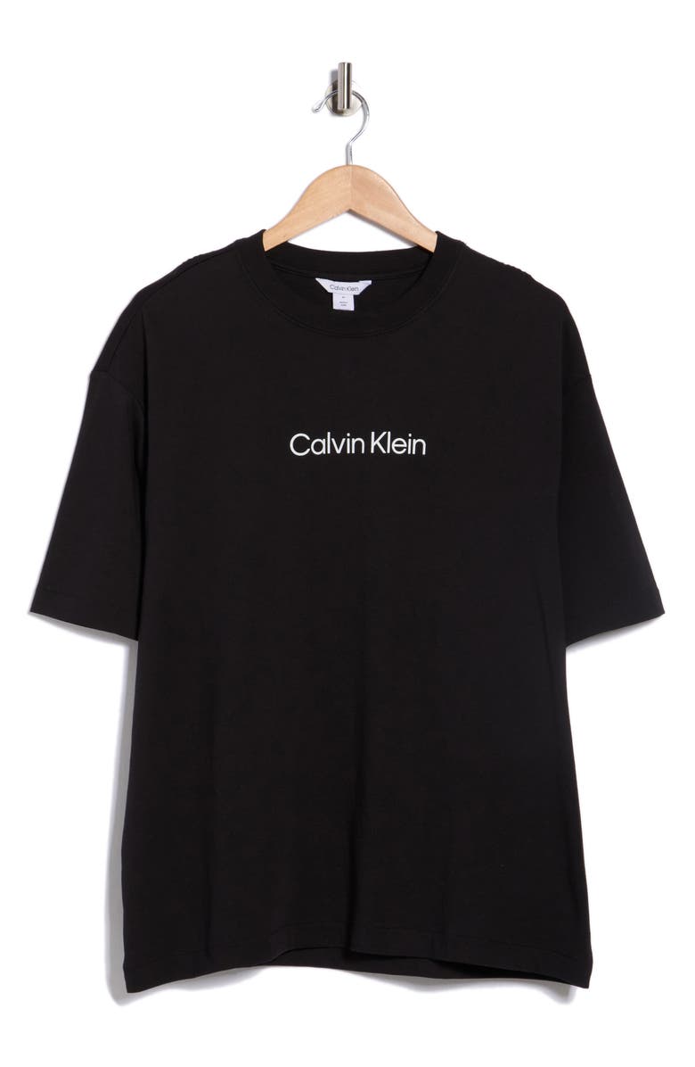 Calvin Klein Relaxed Standard Logo Cotton T-Shirt, Alternate, color, Black