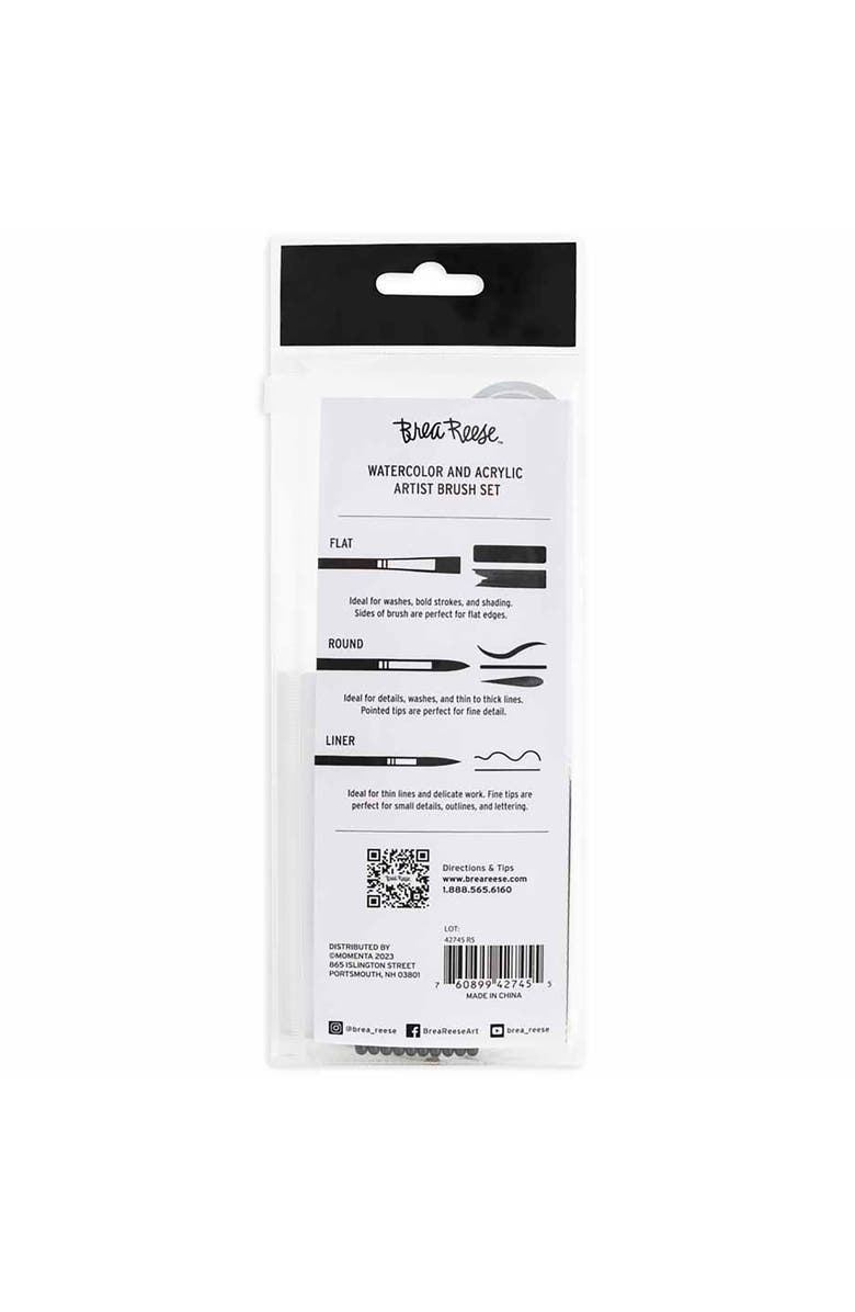 Brea Reese Brush Set Detailed Pack 10Pc Gold Taklon Bristles, Alternate, color, Gold