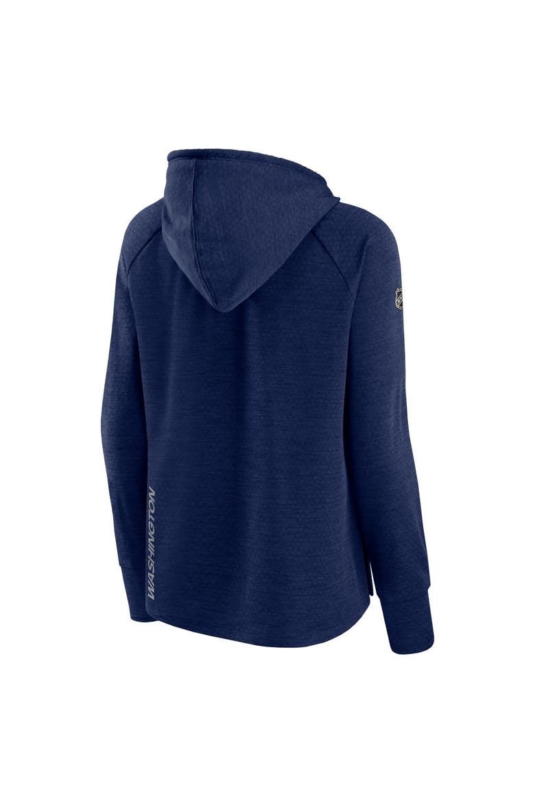 Women's Fanatics  Heather Navy Washington Capitals Authentic Pro Pullover Hoodie, Alternate, color, Heather Navy