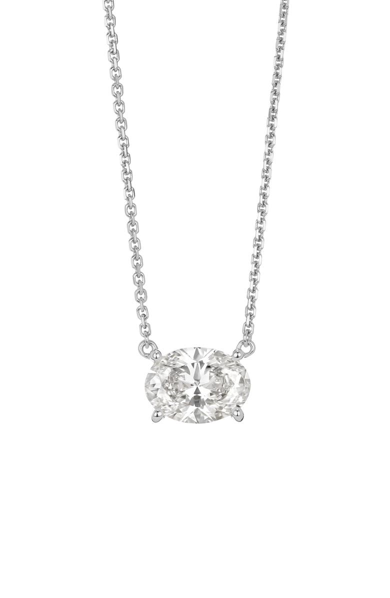 LIGHTBOX 1-Carat Lab Grown Diamond Oval Pendant Necklace, Main, color, 