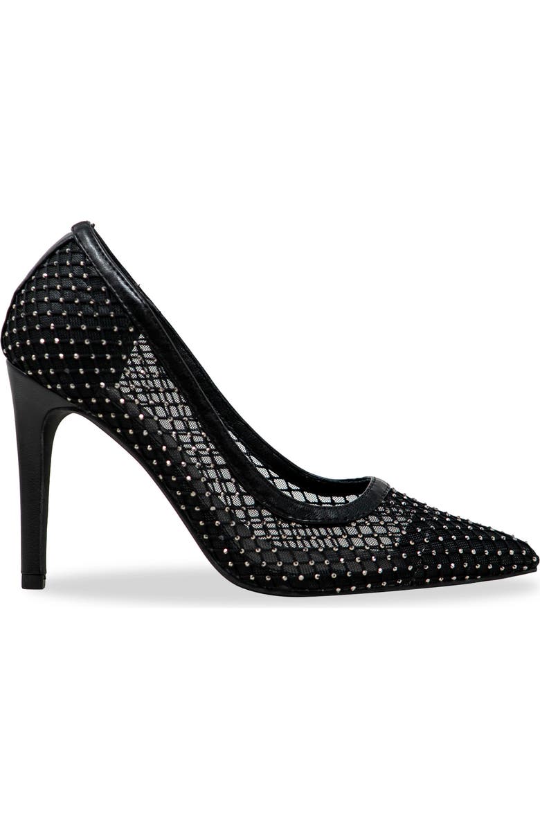 CHASE AND CHLOE Amalia Rhinestone Mesh Pump, Alternate, color,
