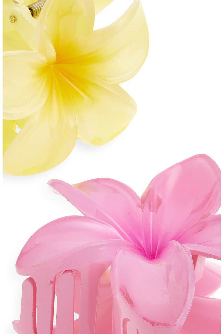 Assorted 2-Pack Plumeria Claw Clips, Alternate, color, MULTI