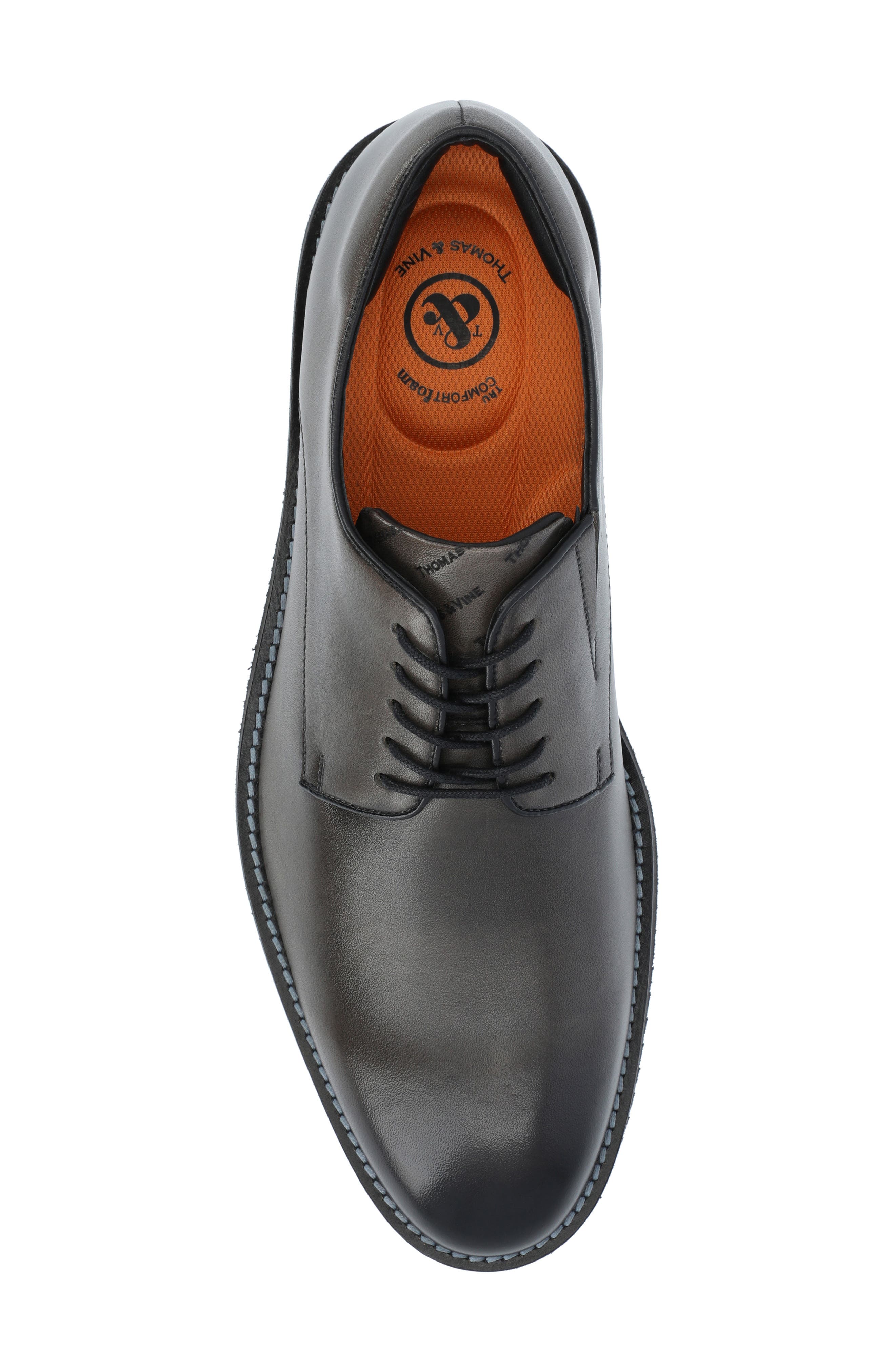 Thomas & Vine Latimer Plain Toe Derby, Alternate, color, Charcoal