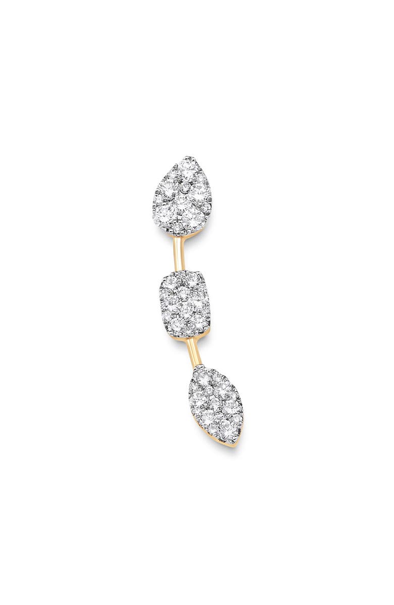 Sara Weinstock Reverie Three-Cluster Diamond Ear Crawler Earrings, Main, color, 18K Yellow Gold