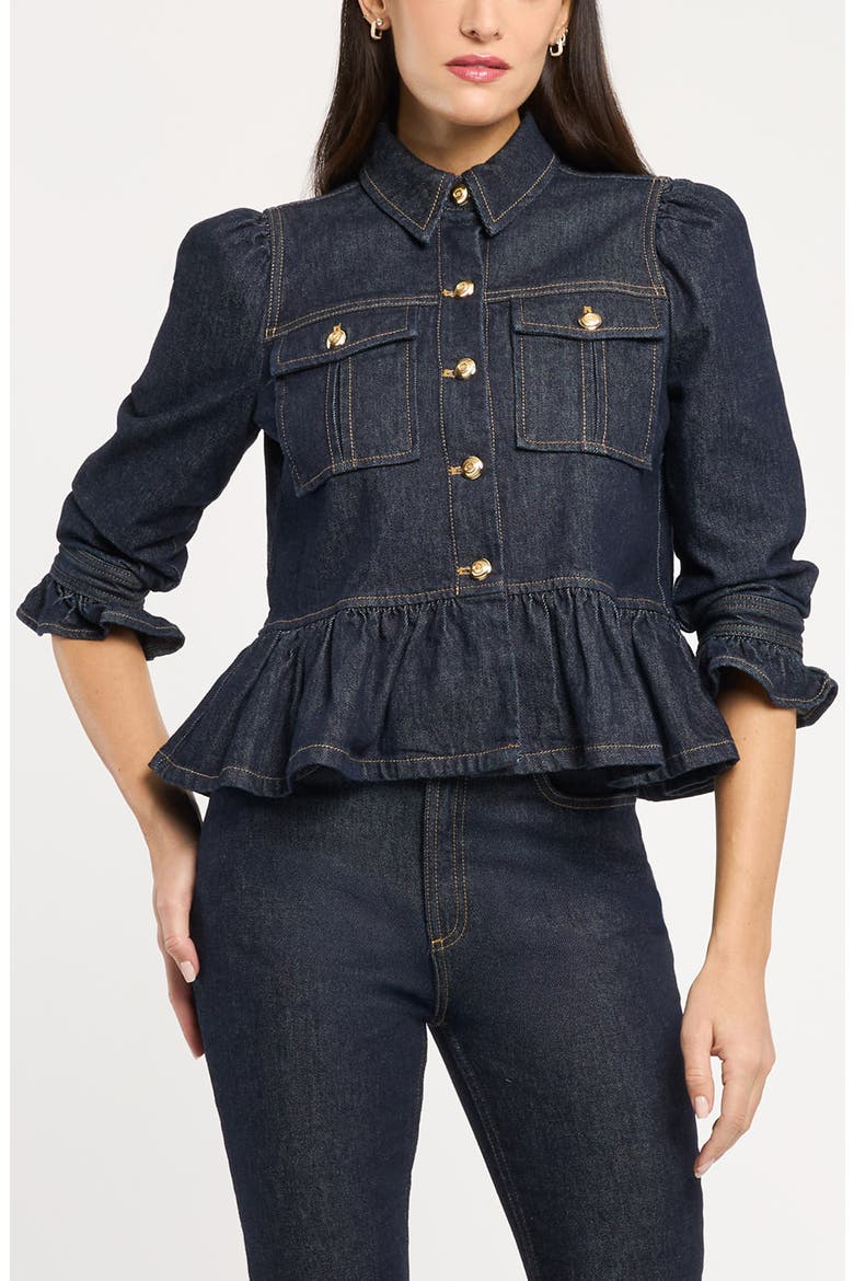 Delanie Denim Peplum Jacket (Women) | Nordstrom