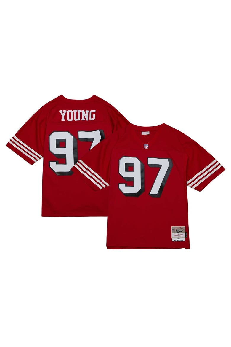 Men's Mitchell & Ness Bryant Young Scarlet San Francisco 49ers Legacy Replica Jersey, Main, color, Scarlet