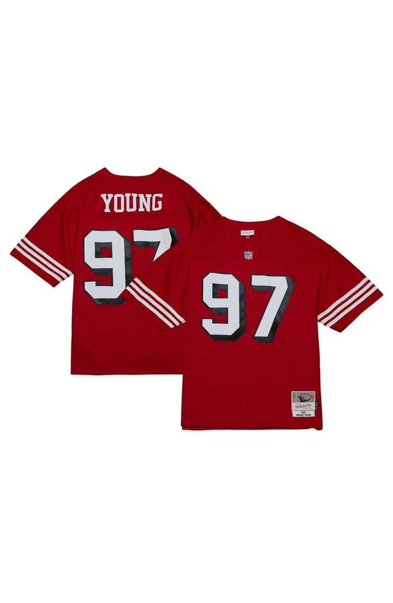 Mitchell & Ness Men's Mitchell & Ness Bryant Young Scarlet San Francisco 49ers Legacy Replica Jersey, Main, color, Scarlet