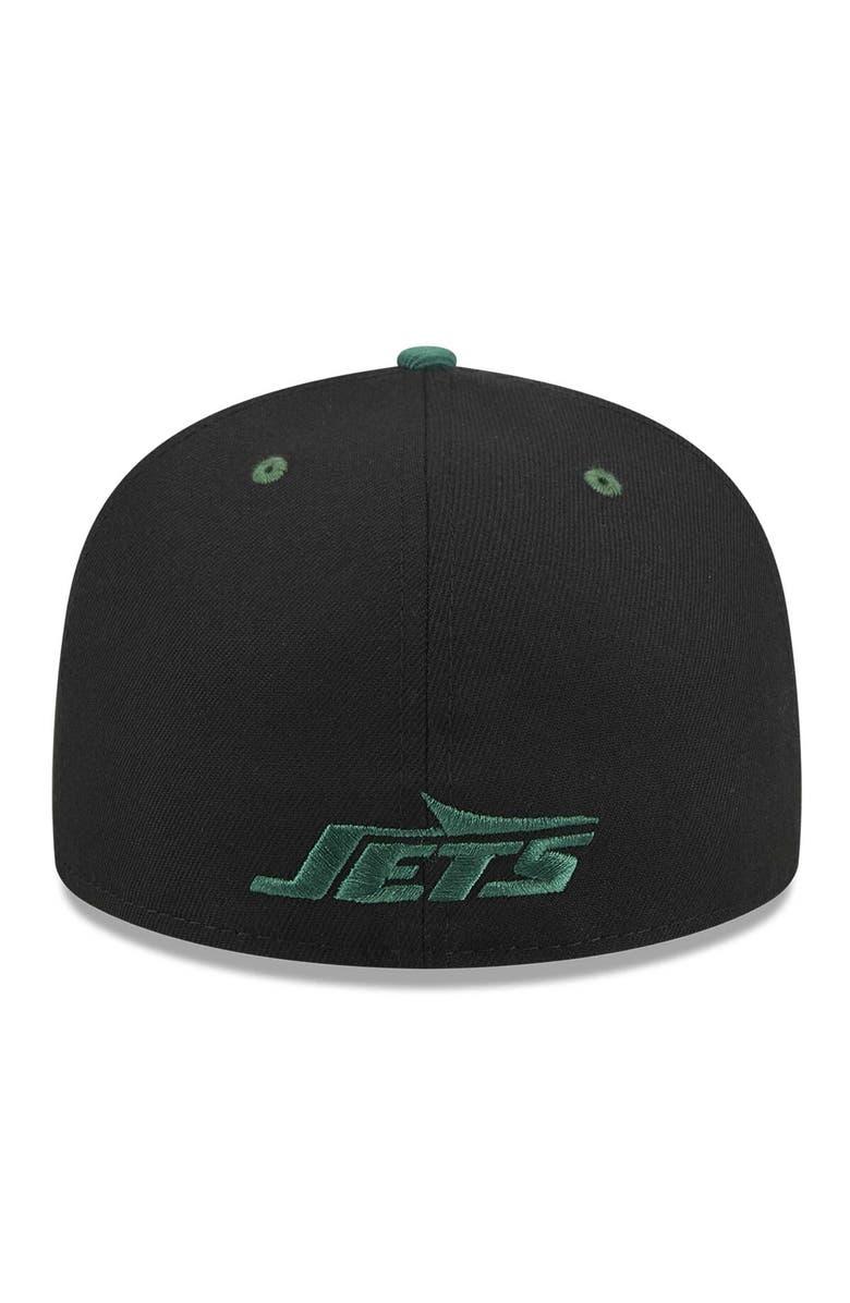 New Era Men's New Era Black/Green New York Jets Flipside 2Tone 59FIFTY Fitted Hat, Alternate, color, Black