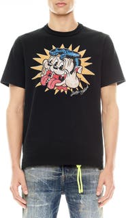 Cult of Individuality Lucky Bastard Cotton Graphic T-Shirt