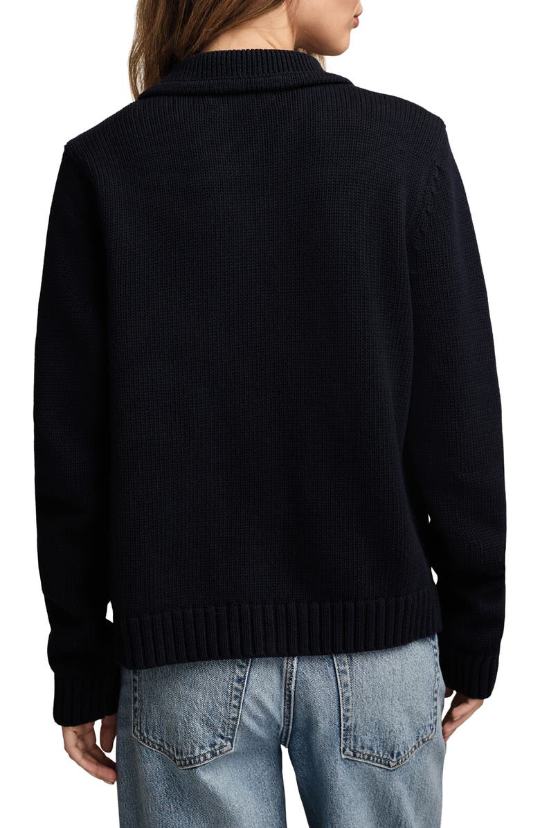 Lucky Brand Cotton Cardigan, Alternate, color, Cadet Navy