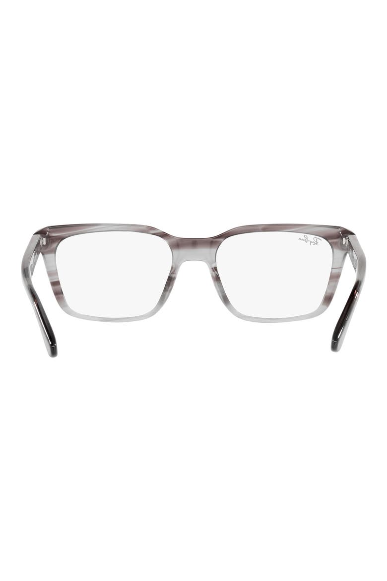 RX5391 53mm Rectangular Optical Glasses, Alternate, color, STRIPED GREY