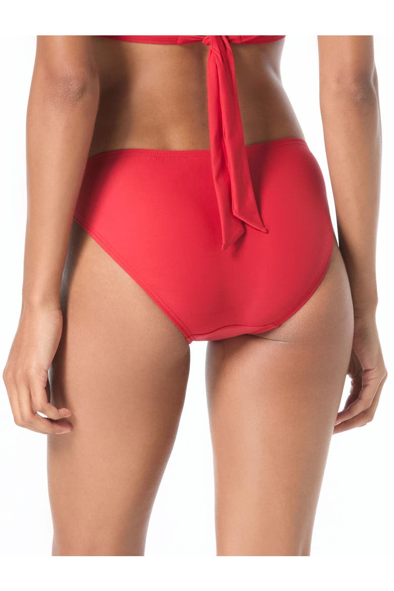 Solids Belted Bikini Swim Bottom, Alternate, color, Red