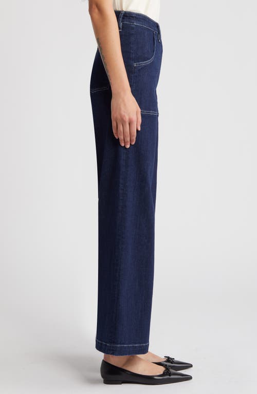 Shop Frame Francoise Wide Leg Jeans In Virgo