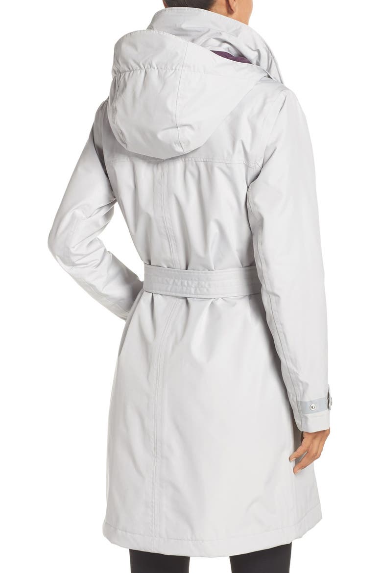 'Welsey' Insulated Waterproof Trench Coat, Alternate, color, LIGHT GREY