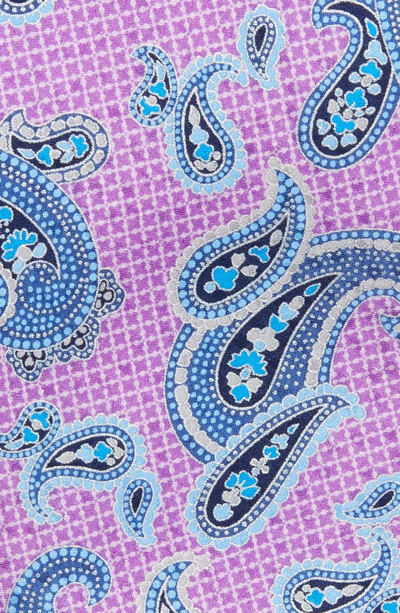 Nordstrom Paisley Silk Tie, Alternate, color, Purple