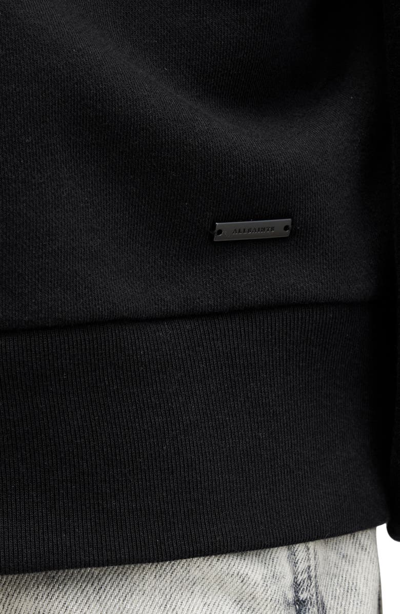 AllSaints Artia Cotton Hoodie, Alternate, color, Black