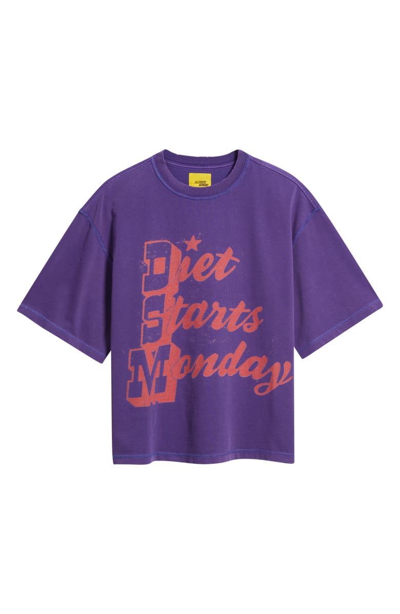 DIET STARTS MONDAY Star Graphic T-Shirt, Main, color, Purple/Red